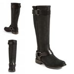 UGG “Dree” Black Harness Moto Riding Boots Size 7 Photo 2