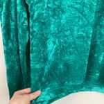 We The Free  Womens XS Milan Green Crushed Velvet Oversized Sweatshirt Y2K Grunge Photo 6