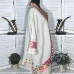 Johnny Was Kimono Cardigan Embroidered Boho Aztec Linen Multicolor Medium Photo 2