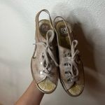 Fly London  Yuta Wedge Sandals Open Toe Lace-Up Rose Gold Metallic 2.5" Heel 40 Photo 6