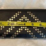Charlotte Russe Y2K era  Gold Studded Black Faux Leather Wallet Zip Closure Flaws Photo 7