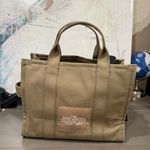 Marc Jacobs  “The Tote Bag” Canvas Crossbody Tote Khaki Slate Green Photo 3
