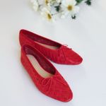 Loeffler Randall  Landry Woven Ballet Flat Red Leather Photo 4