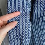blazer blue geometric double knit polyester blue Size L Photo 12