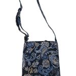 Vera Bradley  Windsor Navy Paisley HIPSTER Crossbody Bag Purse Retired Patern GUC Photo 6