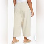 Vince Crop Pull-On Cotton Blend Pants in White Sand Beige Plus Size XXLARGE NWT Photo 1
