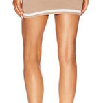 superdown NEW  Bonnie Varsity Skirt size medium tan white Photo 0