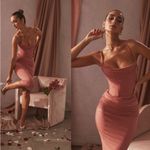 House Of CB  'Marciella' Rose Draped‎ Corset Midi Dress NWOT size S Photo 1