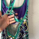 Title Nine Athletic Tank Top Small Racerback Built-In Bra Tribal Print Photo 3