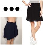 Three Dots  double gauge navy short skirt. NWOT Photo 1