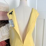 J.Crew Sophia Square Neck Tweed Midi Dress with Golden Buttons Yellow Sz 4 NWT Photo 8