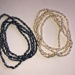 Elegant Dark Gray and White Faux Pearl Beaded Necklaces Photo 4