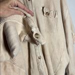 Free People  One Scout Jacket Button Up Waffle Slouchy Beige Cream Medium Photo 4