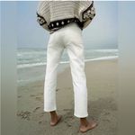 Mother The Tomcat Ankle Straight Leg Jeans in Cream Puffs 29 White Photo 5