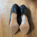 Maripé Vintage 80s Leather Snakeskin Maripe Heels Pumps Black Blue Purple 7.5 38.5 Photo 7