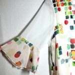 NorthStyle Sheer Abstract Blouse 2X Lined Multicolor Geometric Shapes Pullover Photo 2