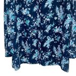 Joan Rivers Women’s Size 1X Blue Floral Polyester Button Up Long Sleeve Blouse Photo 4