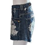 Urban Outfitters  Rag Union x Lee Metallic Paint Splatter Denim Shorts Size 32 Photo 2