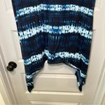 Faded Glory  Blue Shibori Dye Print Shark Bite Hem Skirt 2X Photo 3