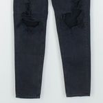 American Eagle  Womens Distressed Mom Jeans Size 000R Black Grunge Streetwear Photo 2