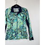 Lilly Pulitzer Womens Jacket Green Sunset Key Leaf Print Light Up Full Zip XS Photo 5