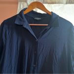 Liverpool Popover Shirtdress Collar Long Sleeve Button Front Cosmic Navy NWT L Photo 3