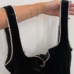 Lulus black velvet dress with diamond details Photo 8