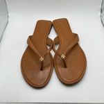 Tory Burch  Women's Capri Leather Flip Flop Sandals size 10 leather brown Photo 1