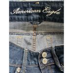 American Eagle  Artist Stretch Dark Wash Distressed Factory Faded Denim Jeans 00 Photo 3