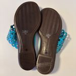 Liz Claiborne Turquoise Jenesca Cutout Geometric Slip On Flat Sandals Womens 8.5 Photo 4