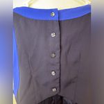 Anthropologie Elevenses Navy Blue Open Back Wide Leg Becas Jumpsuit Size 4 Photo 9