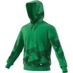 Adidas Green Trefoil Graphic Hoodie Pullover All Over Print Sweatshirt Sweater Photo 2