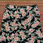 90s VINTAGE GRUNGE FLORAL MIDI / MAXI SKIRT Black Photo 2