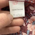 Pretty Garden Boho Cottagecore Blouse Large Pink Floral Tie Neck Peasant Top Photo 9