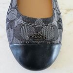 Coach Chelsea Black Gray Signature Canvas Logo Print Ballerina Flats - US 10 Photo 4