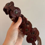 Fossil  Brown Leather Western Concho Belt Photo 0