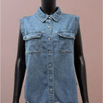 Liverpool Jeans Company Liverpool Los Angeles Denim Sleeveless Button Front Shirt Women's M Photo 0