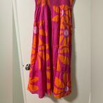 J. Marie The Maui Ruffle Strap Midi Dress Size L Pink Size L Photo 12