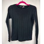 Rafaello Jeans Small Black Ribbed Long Sleeve Top Photo 1