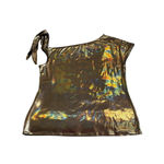 Vidussa Off Shoulder Top Womens Size Medium Gold Shimmer Tie Sleeve Short Sleeve Photo 6