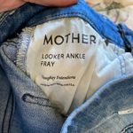 MOTHER Looker Ankle Fray Jeans in Naughty Intentions Size 24 Distressed Skinny Blue Photo 10