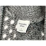 Abercrombie & Fitch Basket Weave Cotton Open Cardigan Sweater SMALL Gray Shrug Photo 3