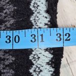 Free People  Black Blue Gray Striped Long Sleeve Fitted Mini Sweater Dress Size S Photo 6