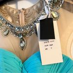 Sherri Hill NWT Teal  Gown Size 2 Photo 5