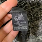 Love Stitch Tweed Blazer Size Large Faux Leather Black White Zip Front New Photo 9