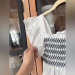 En Saison smocked shay top ruffles tiered flutter poplin square neck babydoll White Photo 9