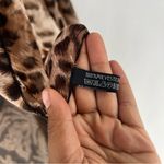 Sheer Chiffon Leopard Print Sleeveless Draped Open Front Topper Layering Piece Brown Size undefined Photo 4