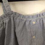 Springfield gorgeous striped cold shoulder white black boho shirt, size S resort Photo 3