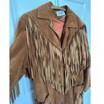 Vintage Cedars Suede Leather Fringe western cowboy brown coat Jacket M Size M Photo 7