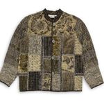 Flashback Velour Patchwork Blazer Jacket Size Small Brown Photo 15